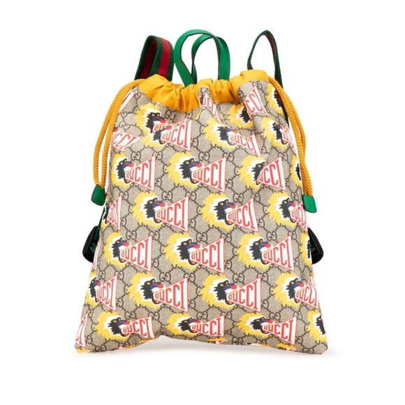 GUCCI Beige Leather Backpack - Picture 1 of 9